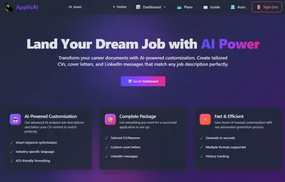 ApplicAI Dashboard Screenshot